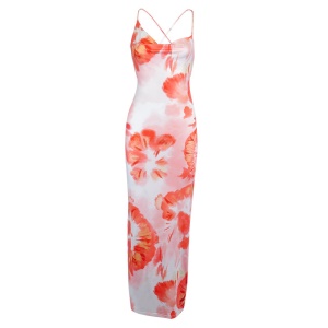 Robe à bretelles avec dos nu