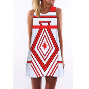 Robe  sans manches décolletée avec col rond
