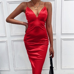 Robe longue avec bretelles