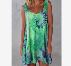 Robe courte décontractée à bretelle large