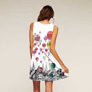Robe ample décolletée à col rond