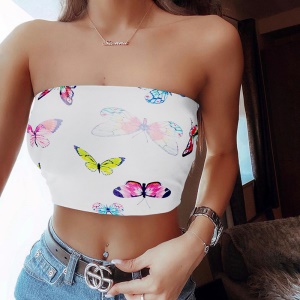 Mini haut  avec motif papillon