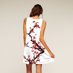 Robe ample décolletée à col rond