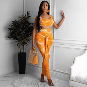 Ensemble Mini haut + Longue jupe