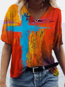 Tshirt à manches longues avec motif irrégulier