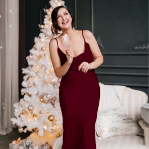 Robe longue avec bretelles