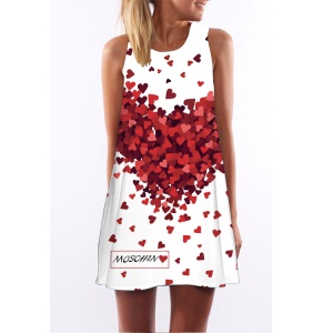Robe  sans manches décolletée avec col rond