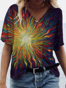 Tshirt à manches longues avec motif irrégulier