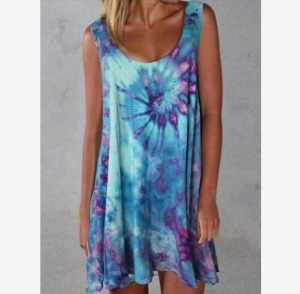 Robe courte décontractée à bretelle large