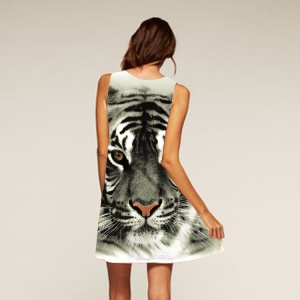 Robe à Col rond sans manches