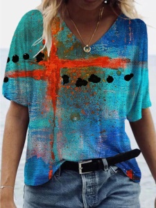 Tshirt à manches longues avec motif irrégulier