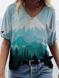 T-shirt à motif irregulier