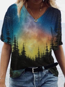 T-shirt à motif irregulier