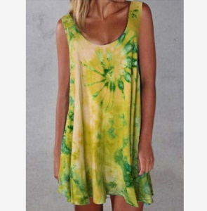 Robe courte décontractée à bretelle large