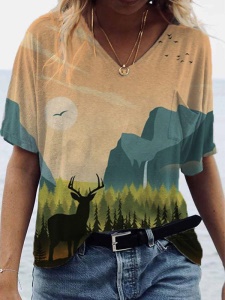 T-shirt à motif irregulier