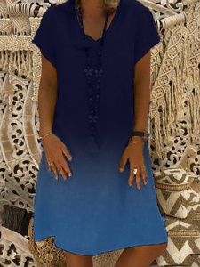 Robe taille évasée à manches courtes et imprimées