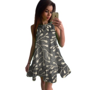 Robe imprimée courte et ample