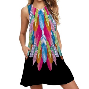 robe sans manches avec pochettes