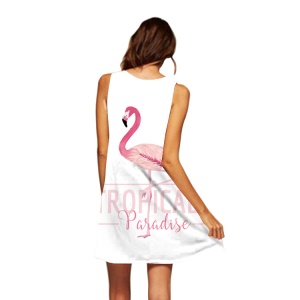 Robe courte et ample avec col rond