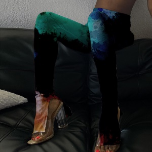 Pantalon à cordon filant ouvert au pied