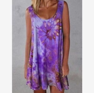 Robe courte décontractée à bretelle large