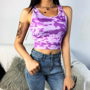 Débardeur spencer à motif teinté pour femme