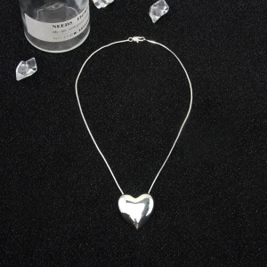 Chaine gros pendentif cœur
