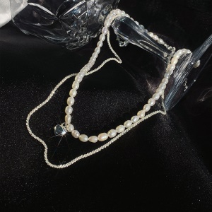 Collier de perles amour ensemble de deux pièces