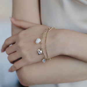 Bracelet de perles Love Double