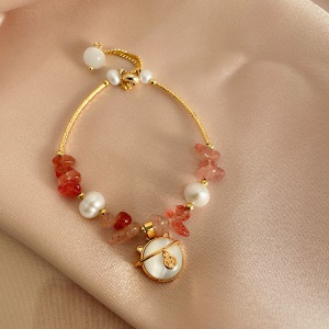 Bracelet de Perles et pierre colorées