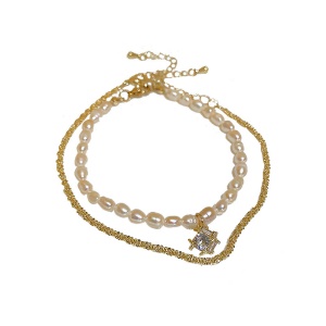 Bracelet de perles et de diamant artificiel