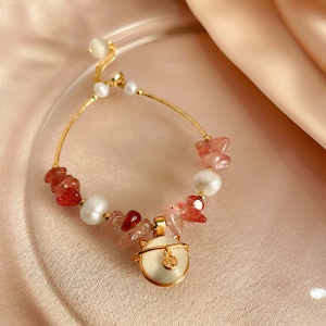 Bracelet de Perles et pierre colorées