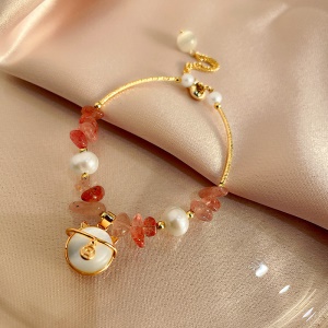 Bracelet de Perles et pierre colorées