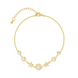 Bracelet style Coréen pierre œil de chat