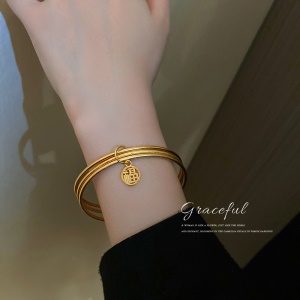 Bracelet doré 3en1