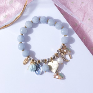 Bracelet de perles et pépites d'acier inox