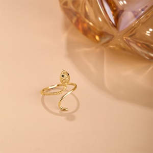 Bague ouverte en forme de serpent