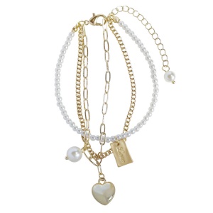 Bracelet de perles multicouche 3en1