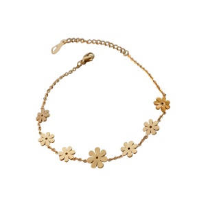 Bracelet de pétales en acier titane