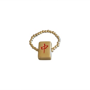 Bague de style chinois doré