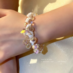 Bracelet de perles de cristaux multiforme