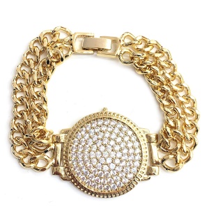 Bracelet à double rangées de mailles