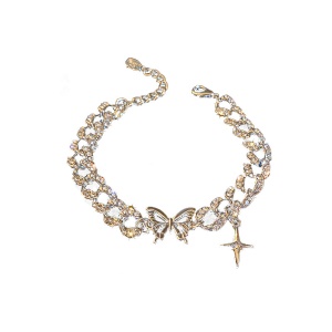 Bracelet croix avec papillon