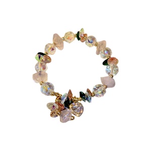 Bracelet de perles de cristaux multiforme