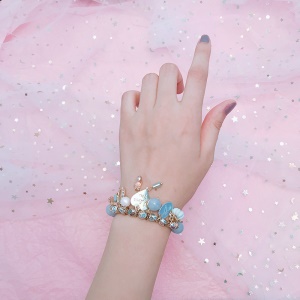 Bracelet de perles et pépites d'acier inox
