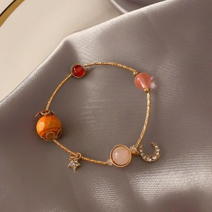 Bracelet fraise en cristal et perle