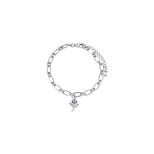 Bracelet de poignet a pendentif de rose