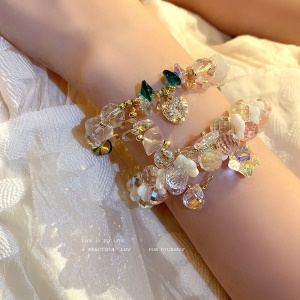 Bracelet de perles de cristaux multiforme