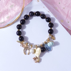 Bracelet de perles et pépites d'acier inox