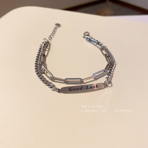 Bracelet acier double maille